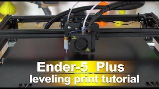 Ender-5 Plus leveling print tutorial