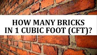 How to calculate number of bricks per cubic foot  | Civil Engineering