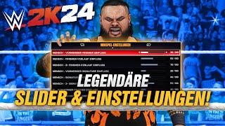 WWE 2K24: Meine Einstellungen & Slider auf Legendär! | Patch 1.4