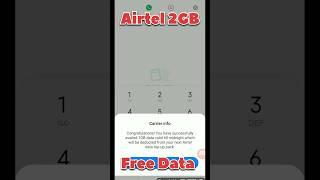 AIRTEL FREE DATA || FREE 1GB DATA CODE ||  TODAY AIRTEL OFFER #shorts #viral #airtel