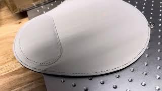 JDS White Leatherette Mouse Pad on the Haotian Laser Co2 Galvo