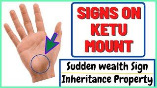 Special signs in Ketu mount on palm | Sudden wealth Sign | Ketu Sign in hand | Palmistry