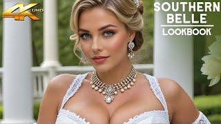 Southern Belle AI Lookbook: Vintage American Fashion [4K] Beauty, Elegance, and Glamour