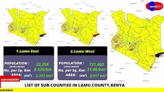 List Of Sub-Counties In Lamu County,Kenya