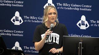 Riley Gaines visits NDSU