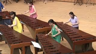 Sinfonietta, for marimba orchestra, by Gordon Stout