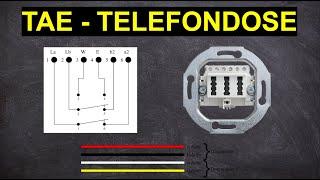 Connecting a telephone socket - Installing a TAE socket - Cable type, color code and connection -...