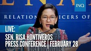 LIVE: Sen. Risa Hontiveros press conference | February 28