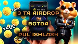 Hamster Kombat Notmeme PixelTap Telegram Airdrop botlarda pul ishlash 2024