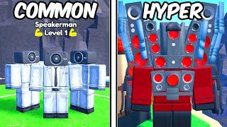 Upgrading Hyper Speakerman To MAX POWER in Toilet Tower Defense