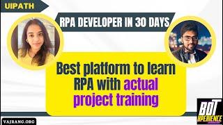 UiPath Best platform to learn RPA with actual project training