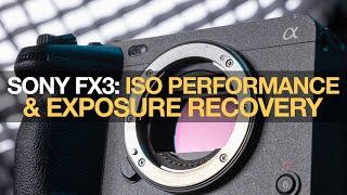 Sony FX3: ISO Performance and Exposure Recovery