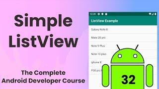 Simple ListView in Android Studio | Android Tutorial #32