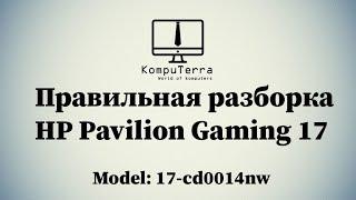 Разборка HP Pavilion Gaming 17 (Model: 17-CD0014NW)