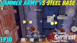 [DAY10] RAID STEEL BASE WITH HAMMER !! SAD LIFE | EP10 | LAST DAY RULES SURVIVAL HINDI GAMEPLAY