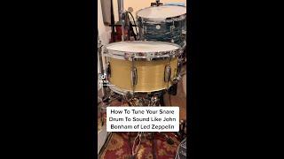 How To Tune Your Snare Drum To Sound Like John Bonham of Led Zeppelin