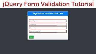 jQuery Form Validation Tutorial