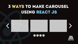 3 Ways to make carousel in react application, custom slider, slick slider, swiper slider 2024