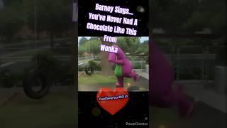 CoolSwartzx123 #shorts Barney sings You've Never Had Chocolate Like This from #Wonka (AI Cover)