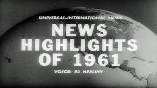 HD Stock Footage 1961 Year in Review Newsreel Headlines