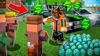 Я СТАЛ МИЛЛИАРДЕРОМ И УДИВИЛ ЖИТЕЛЕЙ В МАЙНКРАФТ ! Lisfox Minecraft