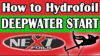 DEEPWATER START HYDROFOIL w/ Mike Murphy @ NextFoils.com Water Skiing Tricks