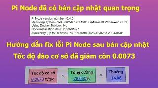 Pi Node đã có bảng cập nhật quan trọng, tốc độ đào #pinetwork  giảm còn 0.0073 pi 1h