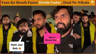 Elvish Yadav MOBBED BY FANS During The Entry || Rajat Dalal MEETUP  ELVISH FUNNY REPLY TO FANS 