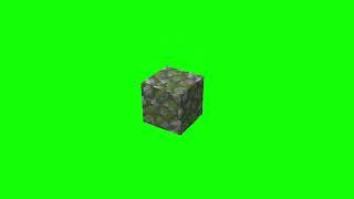 Minecraft Mossy Cobblestone Item Drop Animation Green Screen 4K | Free to use !