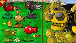 Plant vs Zombies : Family Peashooter vs Gold Zomboss - Who Will Win ?