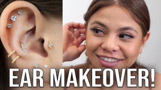 FROM 0 TO 12 PIERCINGS IN ONE DAY! *EAR MAKEOVER*
