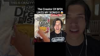 BENJIxScarlett Reacts To The BATTLE FOR DREAM ISLAND Creator Liking The BFDI Song 