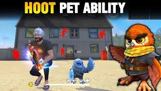 NEW HOOT PET ABILITY TEST IN FREE FIRE | HOOT PET SKILL - GARENA FREE FIRE