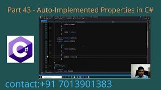 Auto-Implemented Properties in C# - Part 43