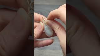 Short: Top drilled bead wire wrapped pendant tutorial using gold-fill wire