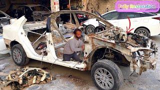 Amazing Process How Old Toyota Car Fully Restoration & Repairing The Local Workshop  #Amazing