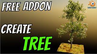 Blender 2.91 Create Tree in Few Minutes Using this Free Addon - Urdu/Hindi