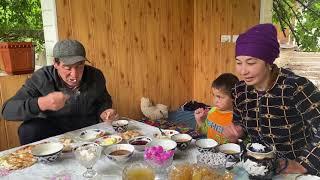 Uzbekistan. The life of a beekeeper is high in the mountains. Untouched nature.Village life. ASMR.