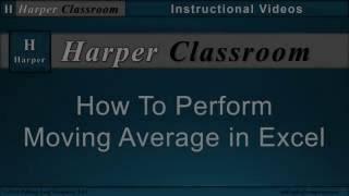 Moving Average Business Forecasting with Excel | Dr. Harper's Classroom