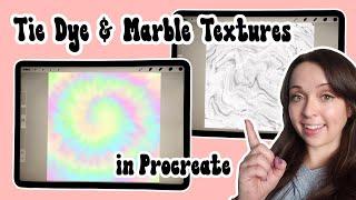 Tie Dye and Marble Texture Tutorial in Procreate | 2 Fun and Easy Textures You Can Make on Your iPad