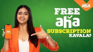 Free aha Subscription with every Sprite Bottle | Keerthi Suresh | ahaVideoIN