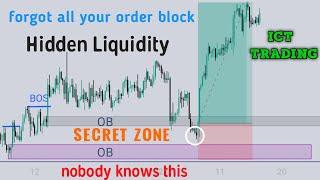 Hidden liquidity Smart Money : Only work Order blocks : Advanced ICT : Forex & crypto stock market