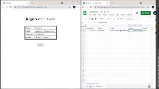 How to submit HTML form data to google spreadsheet?