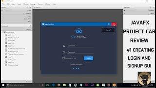 JavaFX Project Car Review #1 Login and Sign Up GUI