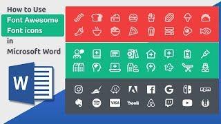 How to use font Awesome font to insert special symbols or icons in Microsoft Word 2019