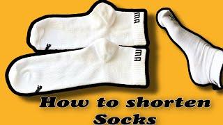 How to fix long socks..diy shorten socks