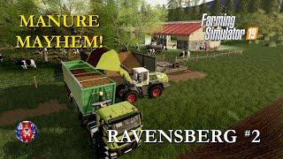 RAVENSBERG #2 - MANURE MAYHEM! - Farming Simulator 19 Let's Play FS19 with SEASONS
