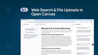 Web Search & File Uploads in Open Canvas