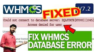 HOW TO FIX WHMCS DATABASE ERROR ‘Could not connect to database server’? [FIXED]️