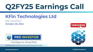 KFin Technologies Ltd. | Q2FY25 | Earnings Conference Call | #concall #concallshorts #kfintech